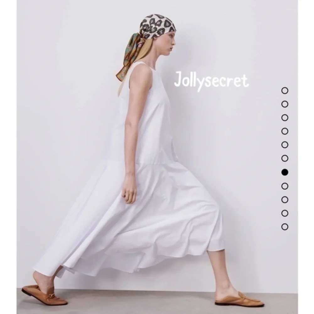 NEW Zara voluminous poplin white dress - Picture 1 of 5